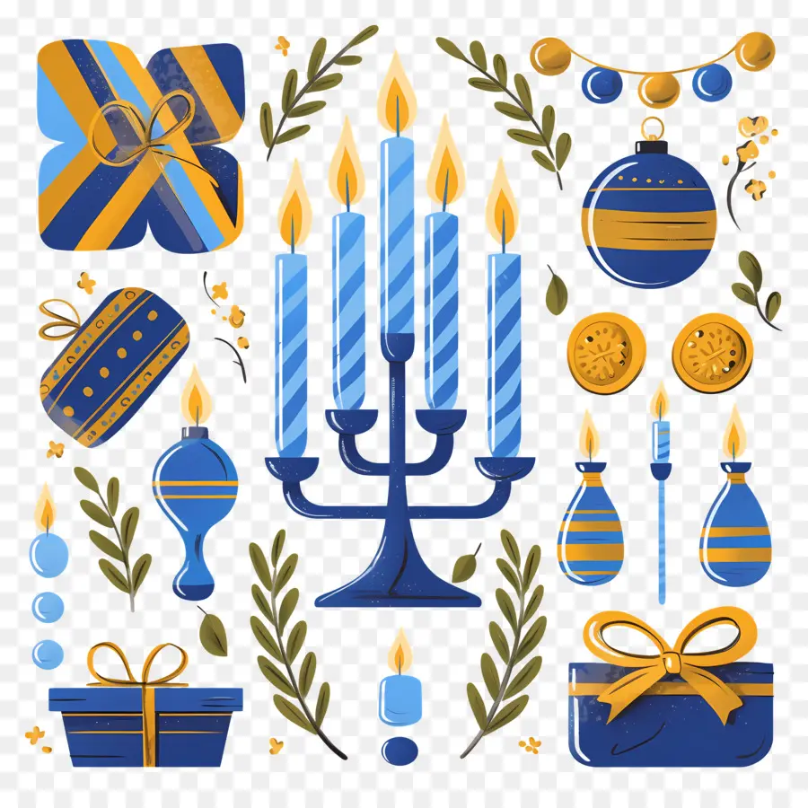 Hanukkah，Dekorasi Hanukkah PNG