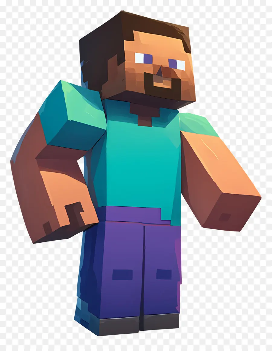 Minecraft Steve，Karakter Minecraft PNG