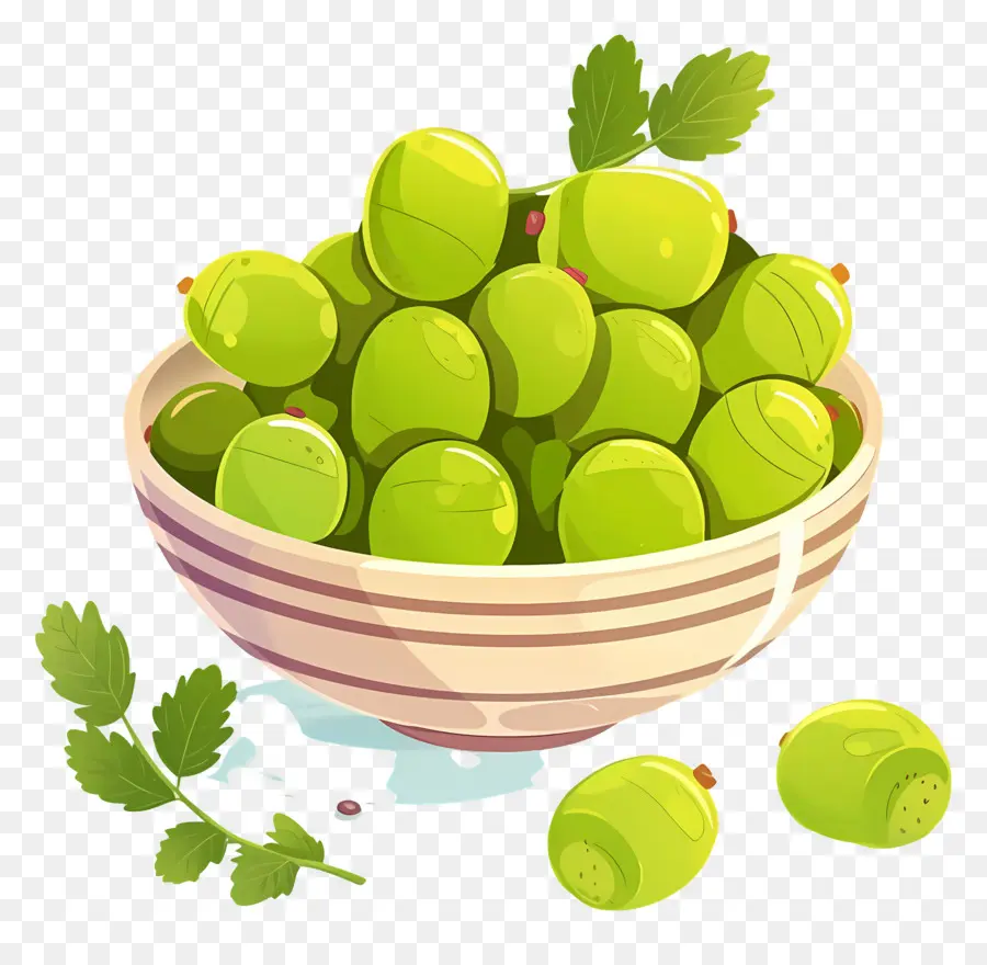 Buah Gooseberry，Berry Hijau PNG