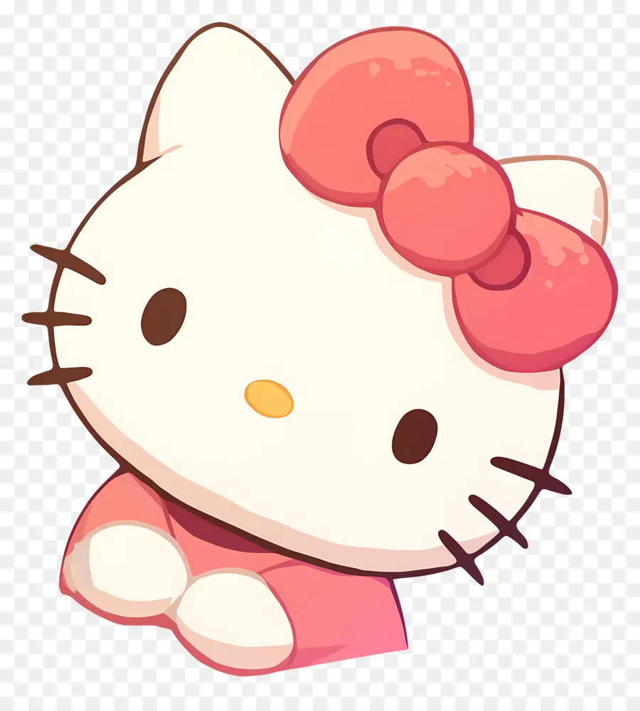 Wajah Hello Kitty，Kucing Lucu PNG