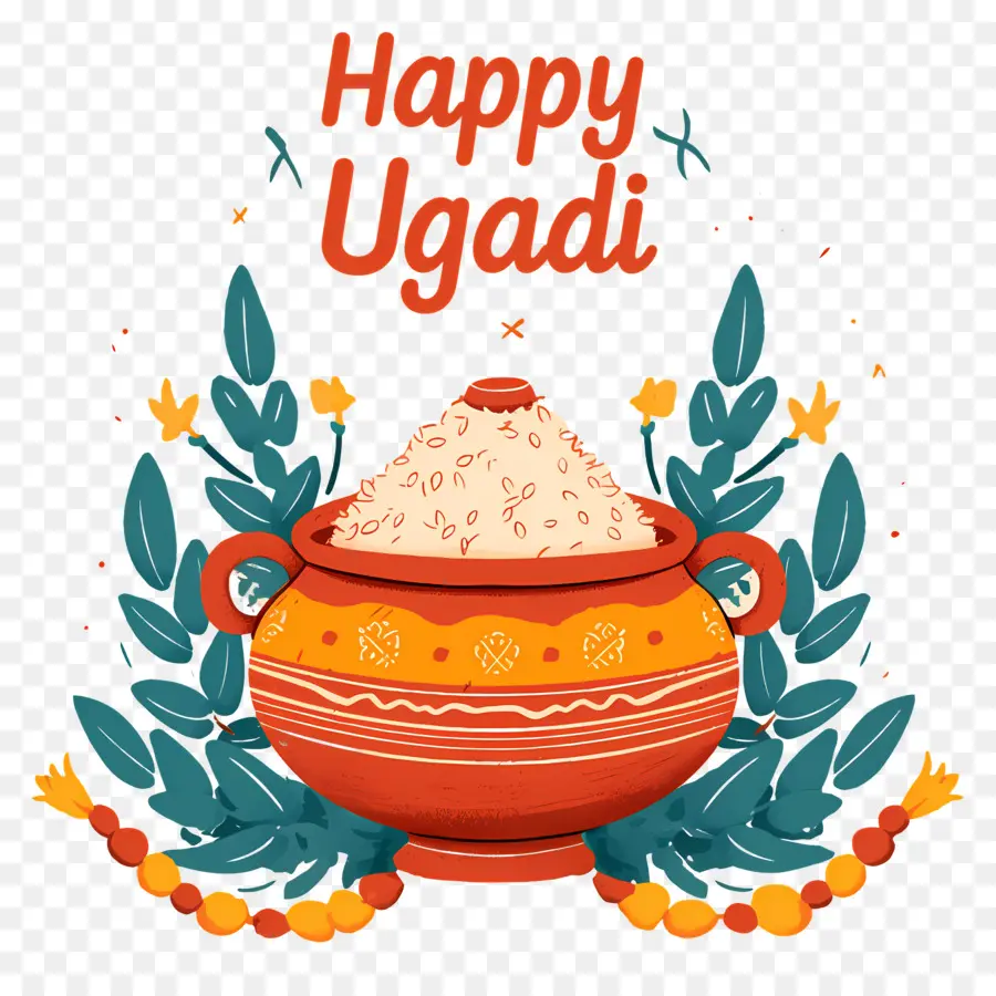 Selamat Ugadi，Panci Dengan Nasi PNG