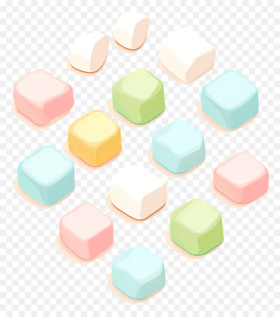 Marshmallow，Marshmallow Persegi PNG