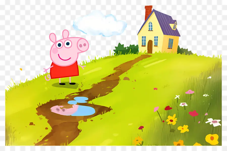 Peppa Babi，Karakter Babi Kartun PNG