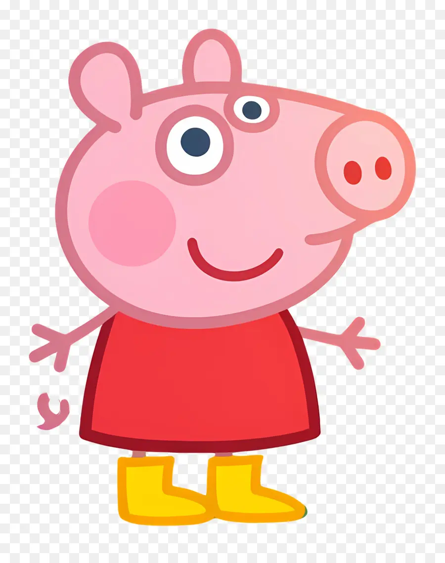 Peppa Babi，Babi Kartun Merah Muda PNG