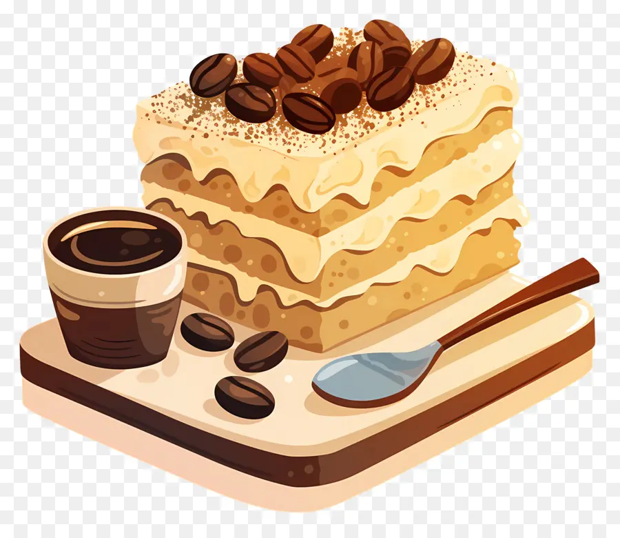 Kue Tiramisu，Kue Dan Kopi PNG