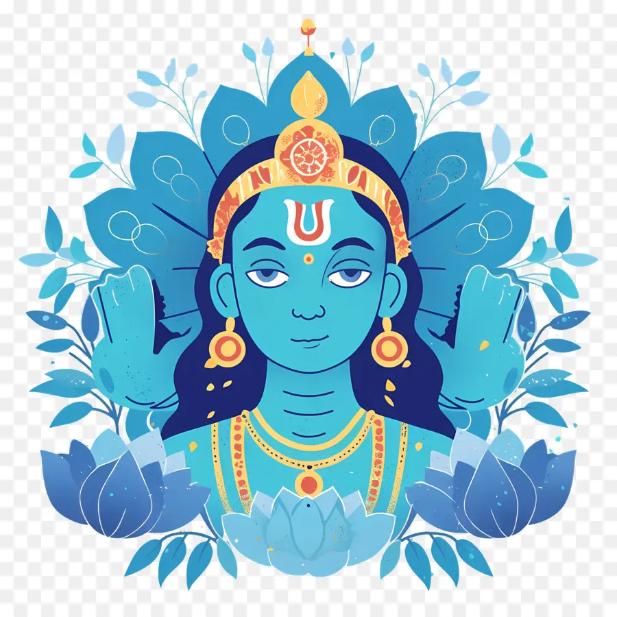 Ram Navami，Ilustrasi Dewa Biru PNG