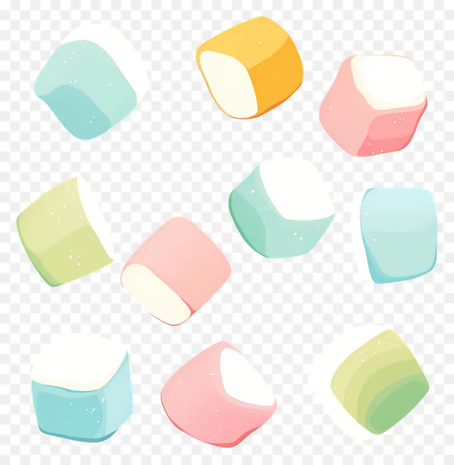 Marshmallow，Marshmallow Berwarna Warni PNG