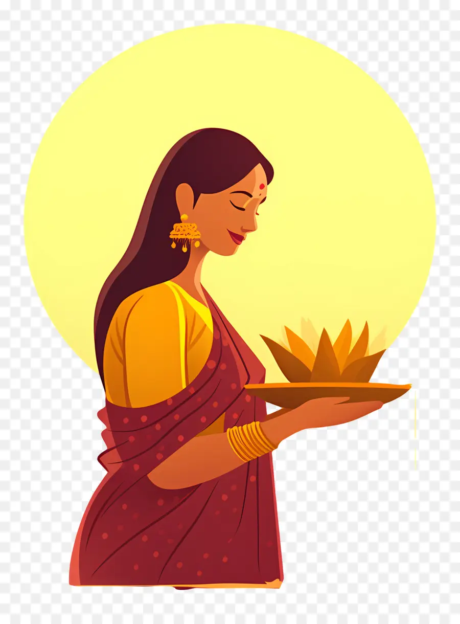 Chhath Puja，Wanita Dengan Persembahan PNG