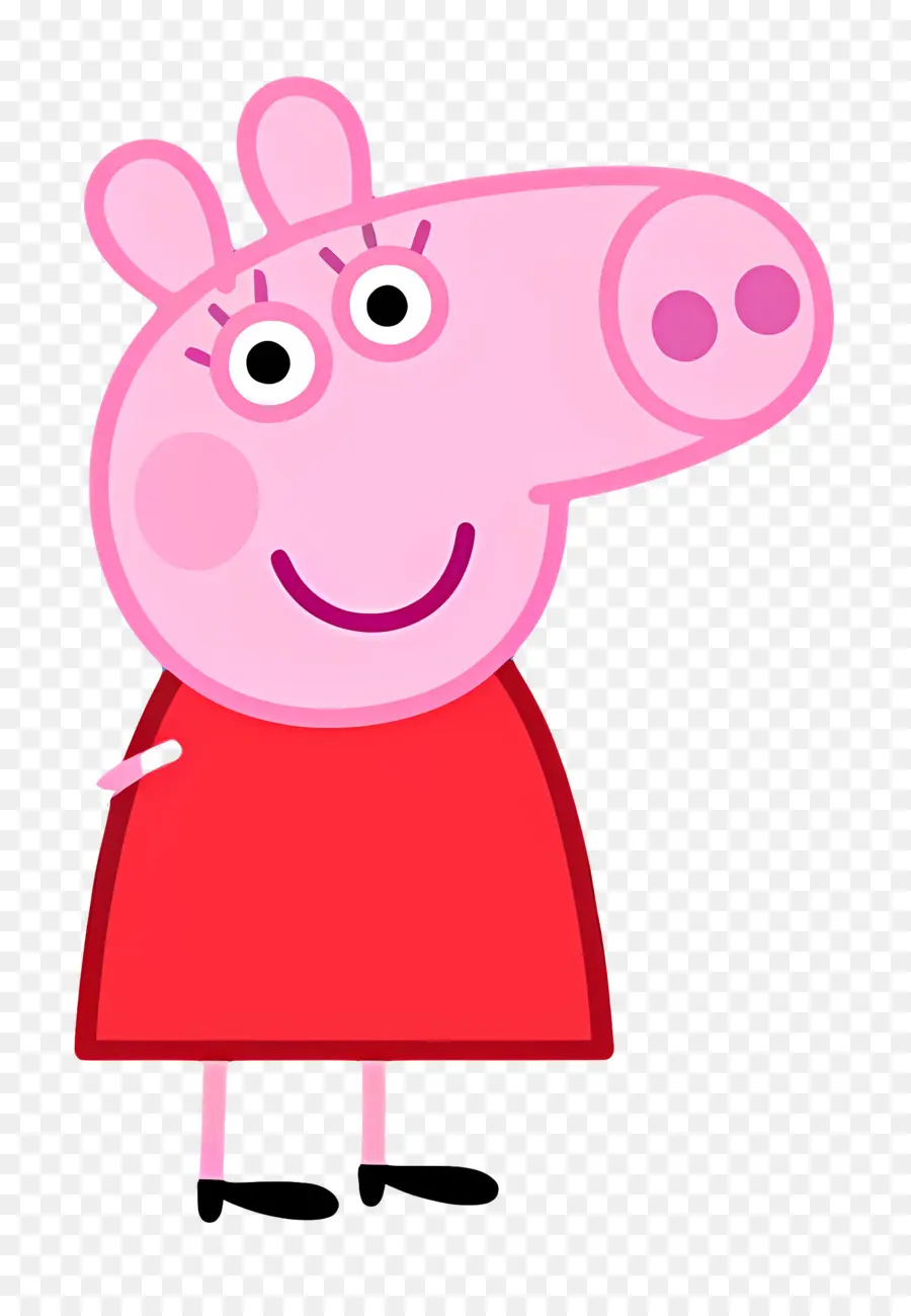 Peppa Babi，Babi Kartun Merah Muda PNG