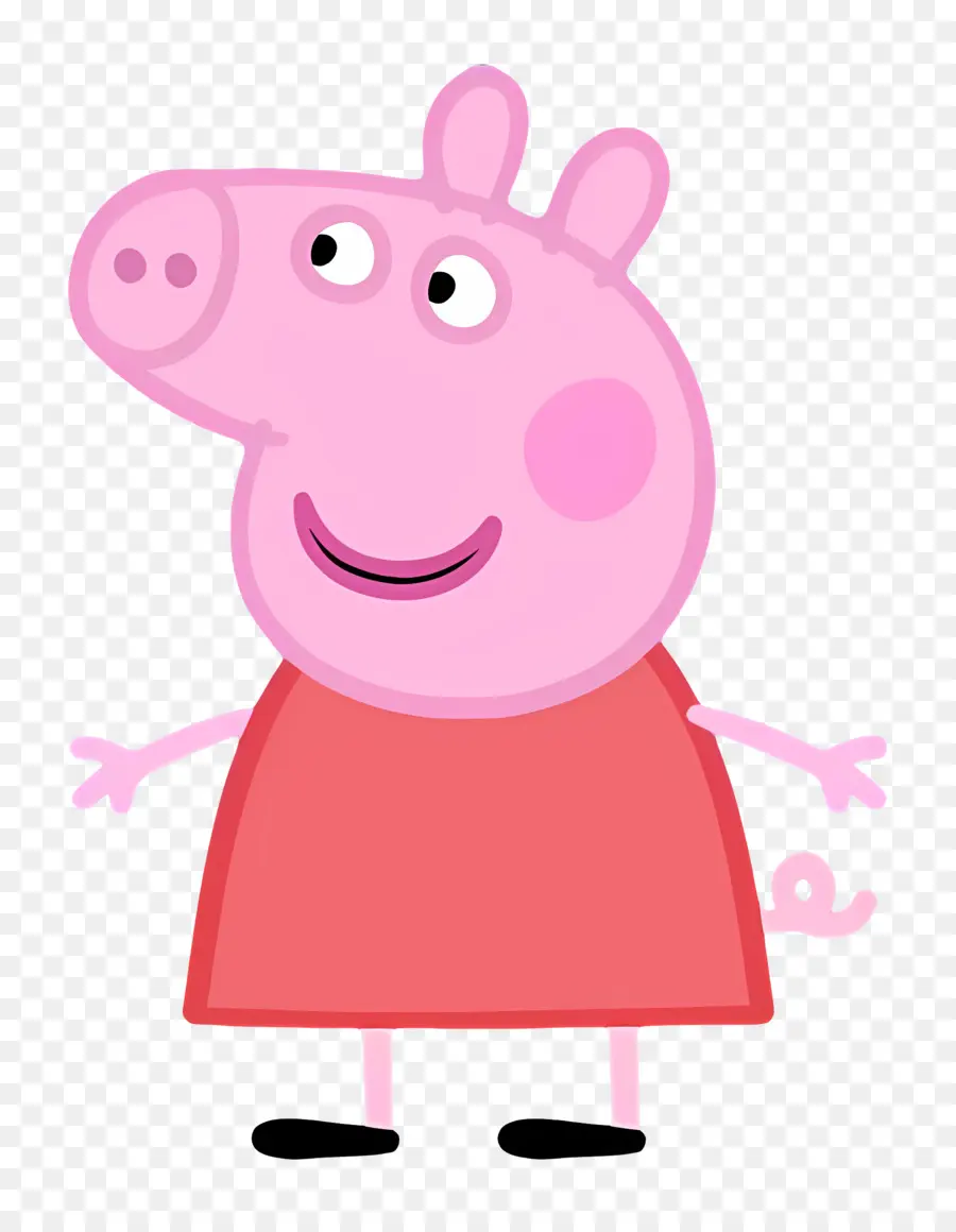 Peppa Babi，Babi Kartun Merah Muda PNG