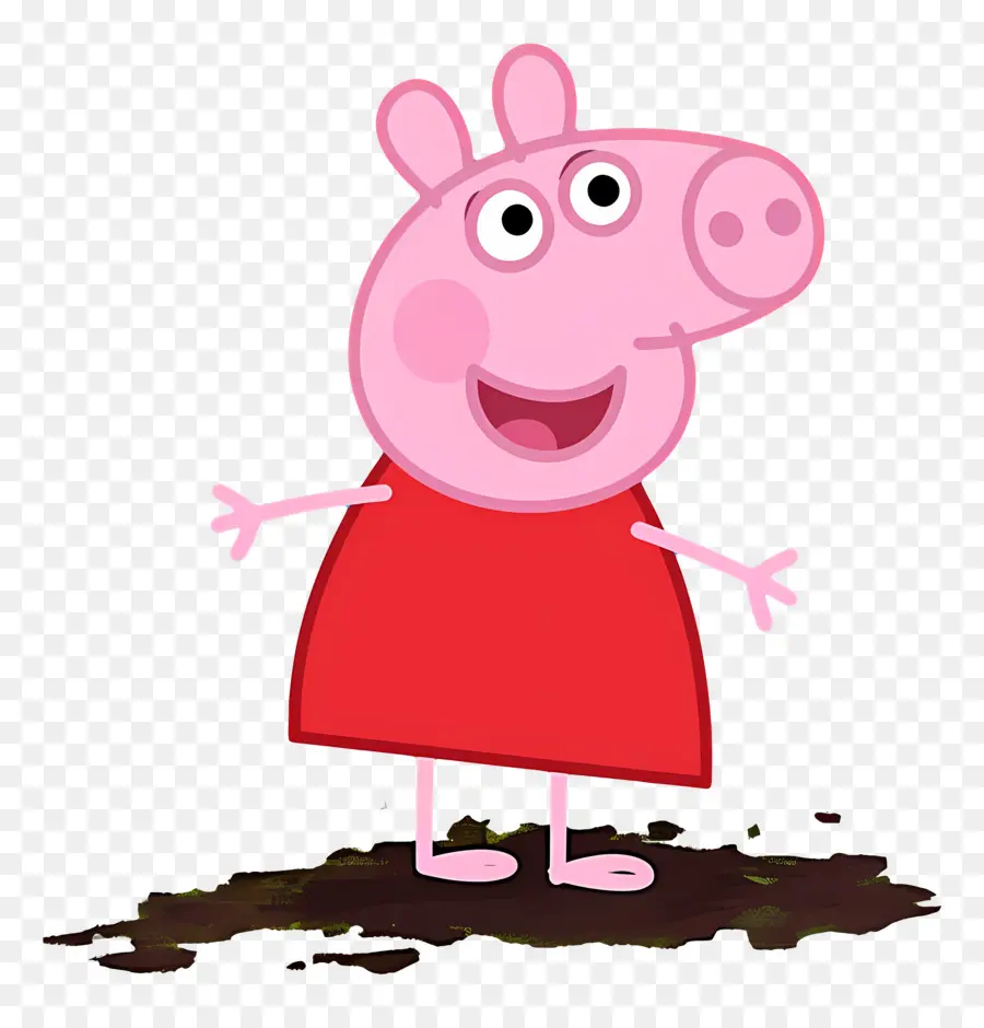 Peppa Babi，Babi Kartun Merah Muda PNG