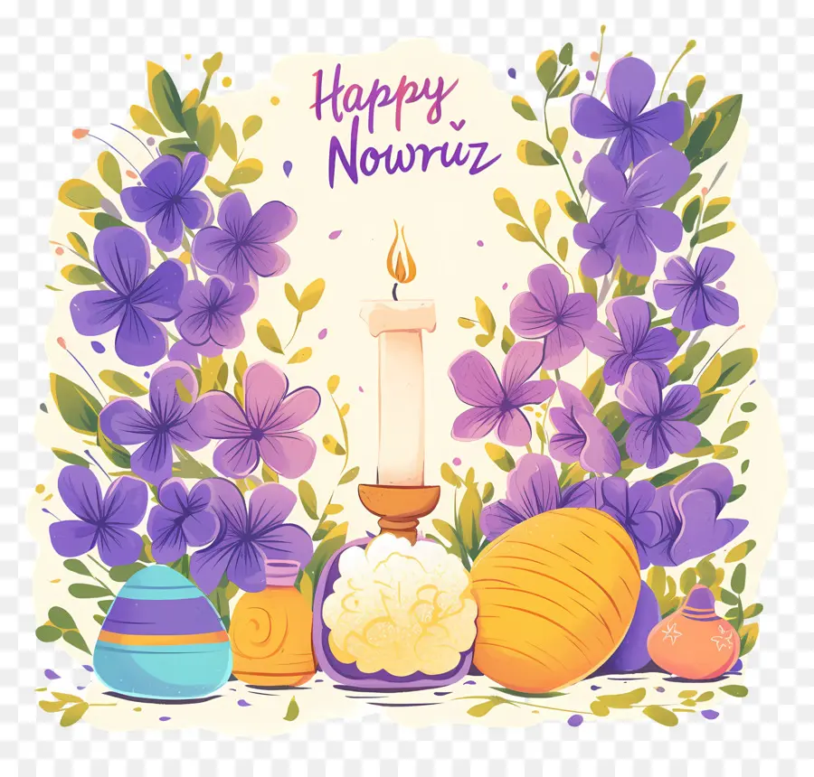 Selamat Nowruz，Dekorasi Nowruz PNG