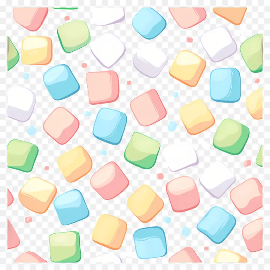 Marshmallow，Marshmallow Berwarna Warni PNG