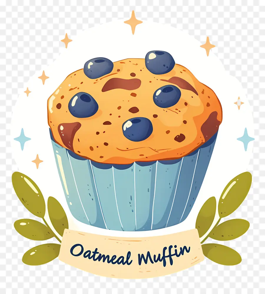 Hari Muffin Oatmeal Nasional，Muffin Oatmeal Dengan Blueberry PNG