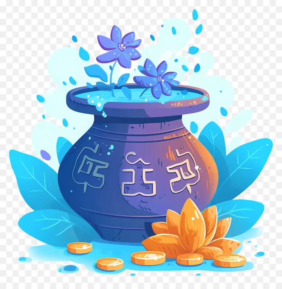 Akshaya Tritiya，Pot Dekoratif PNG