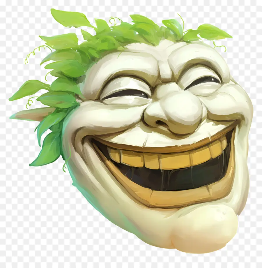 Wajah Troll，Wajah Berdaun PNG