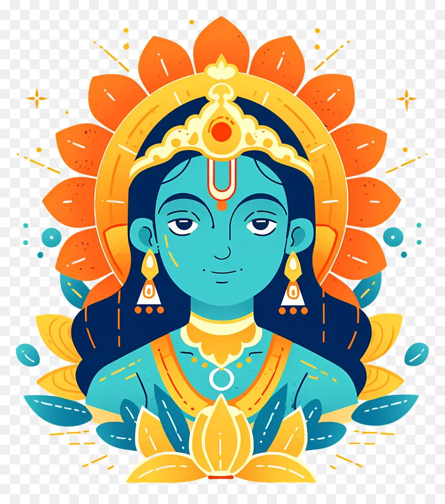 Ram Navami，Ilustrasi Dewa Biru PNG