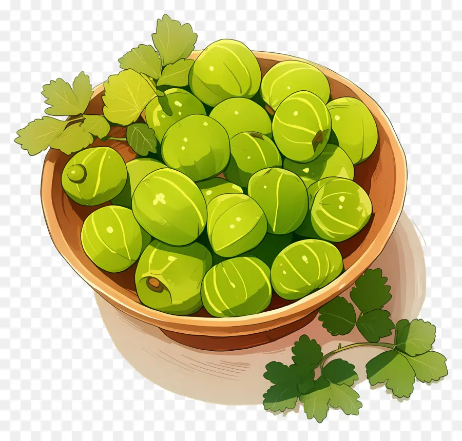 Buah Gooseberry，Semangkuk Gooseberry PNG