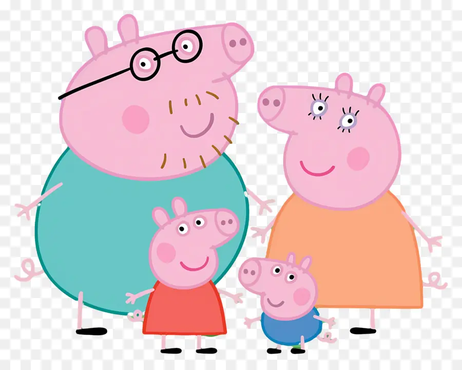 Peppa Babi，Keluarga Babi Kartun PNG