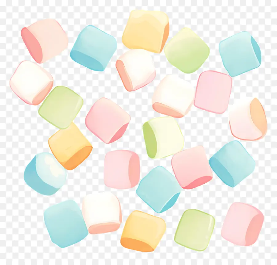 Marshmallow，Marshmallow Berwarna Warni PNG