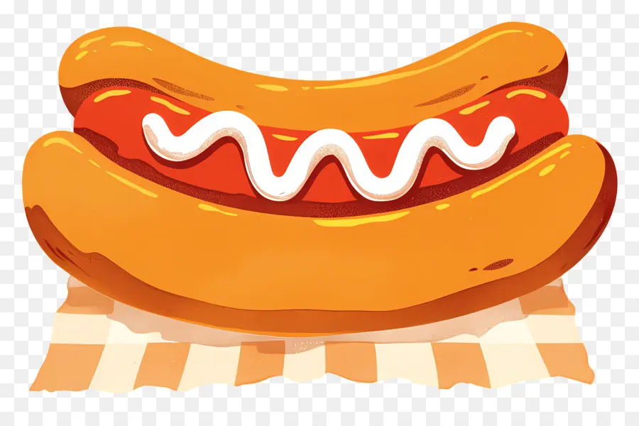 Sosis Panas，Hotdog Dengan Mustard PNG