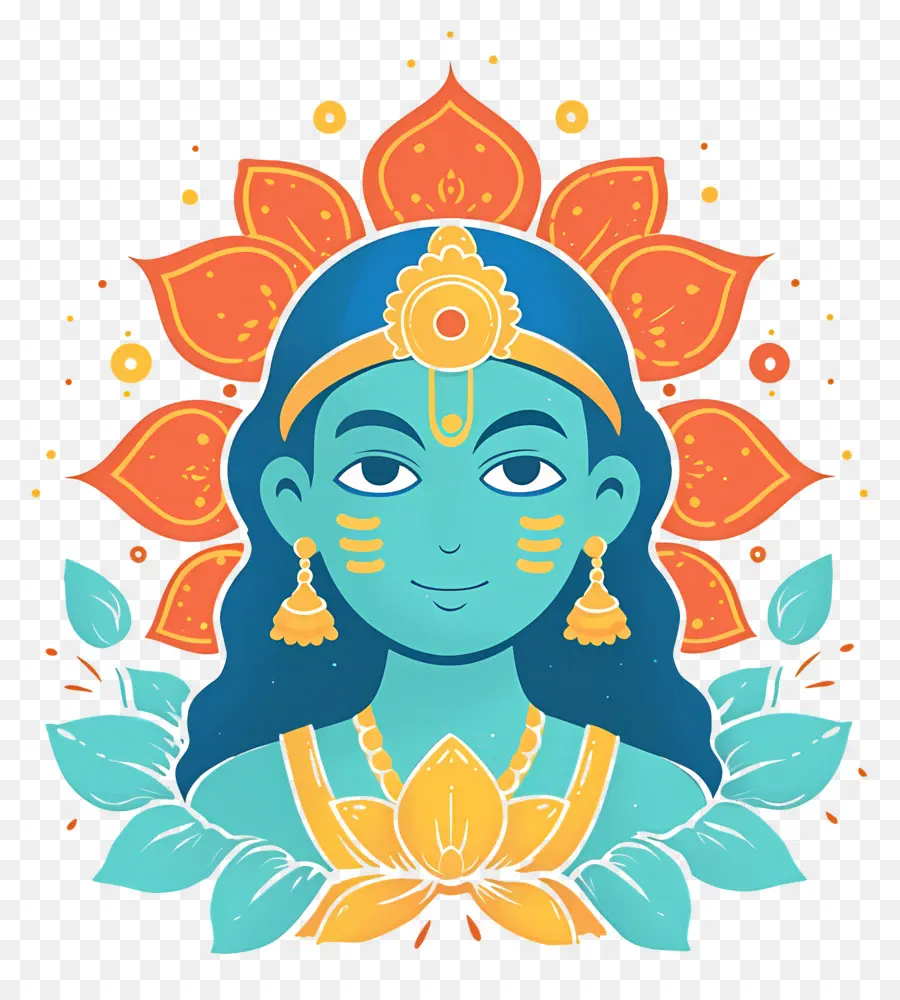 Ram Navami，Ilustrasi Dewa Biru PNG