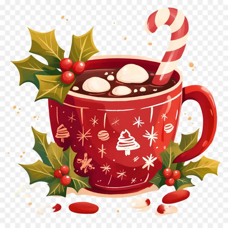 Cokelat Panas Natal，Mug Natal PNG