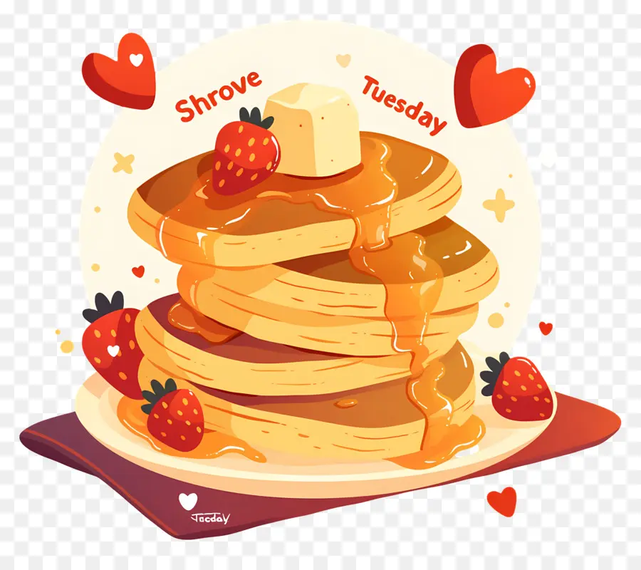 Shrove Selasa，Pancake Dengan Sirup PNG