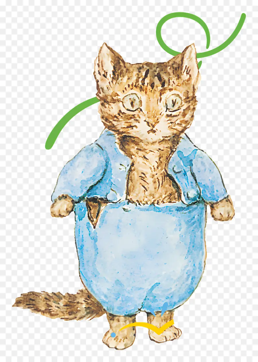 Tom Kucing，Kucing Dengan Pakaian Biru PNG