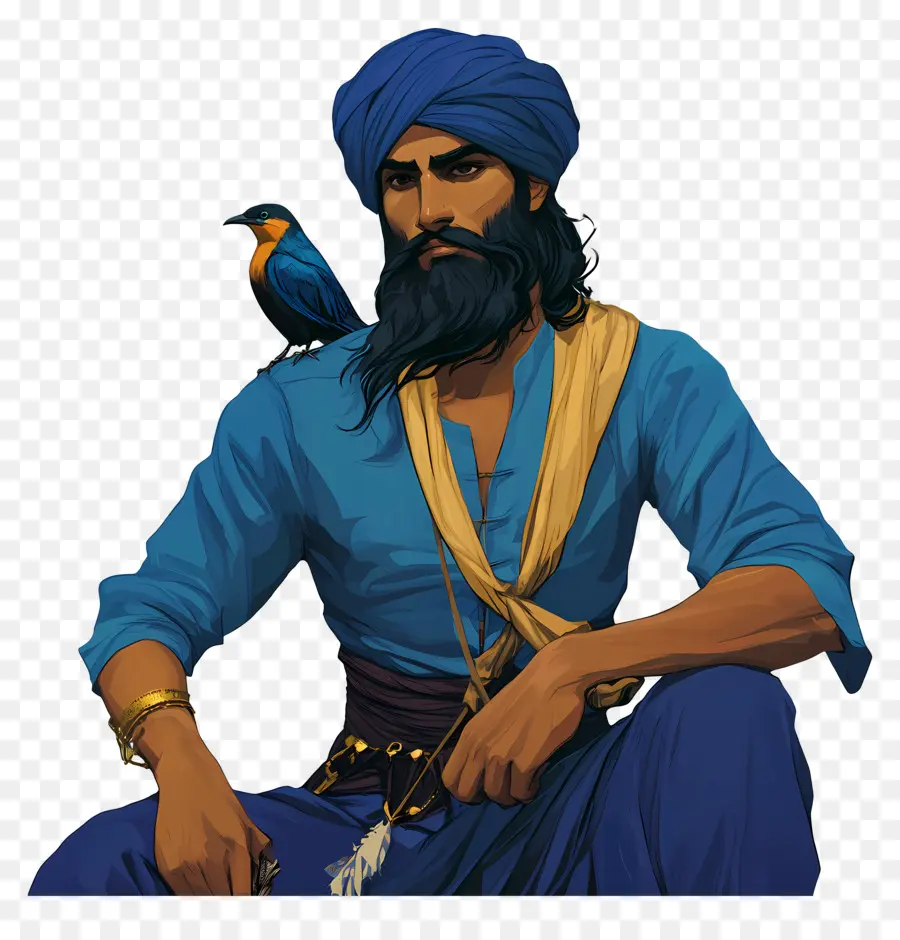 Guru Govind Singh Jayanti，Manusia Dengan Burung PNG