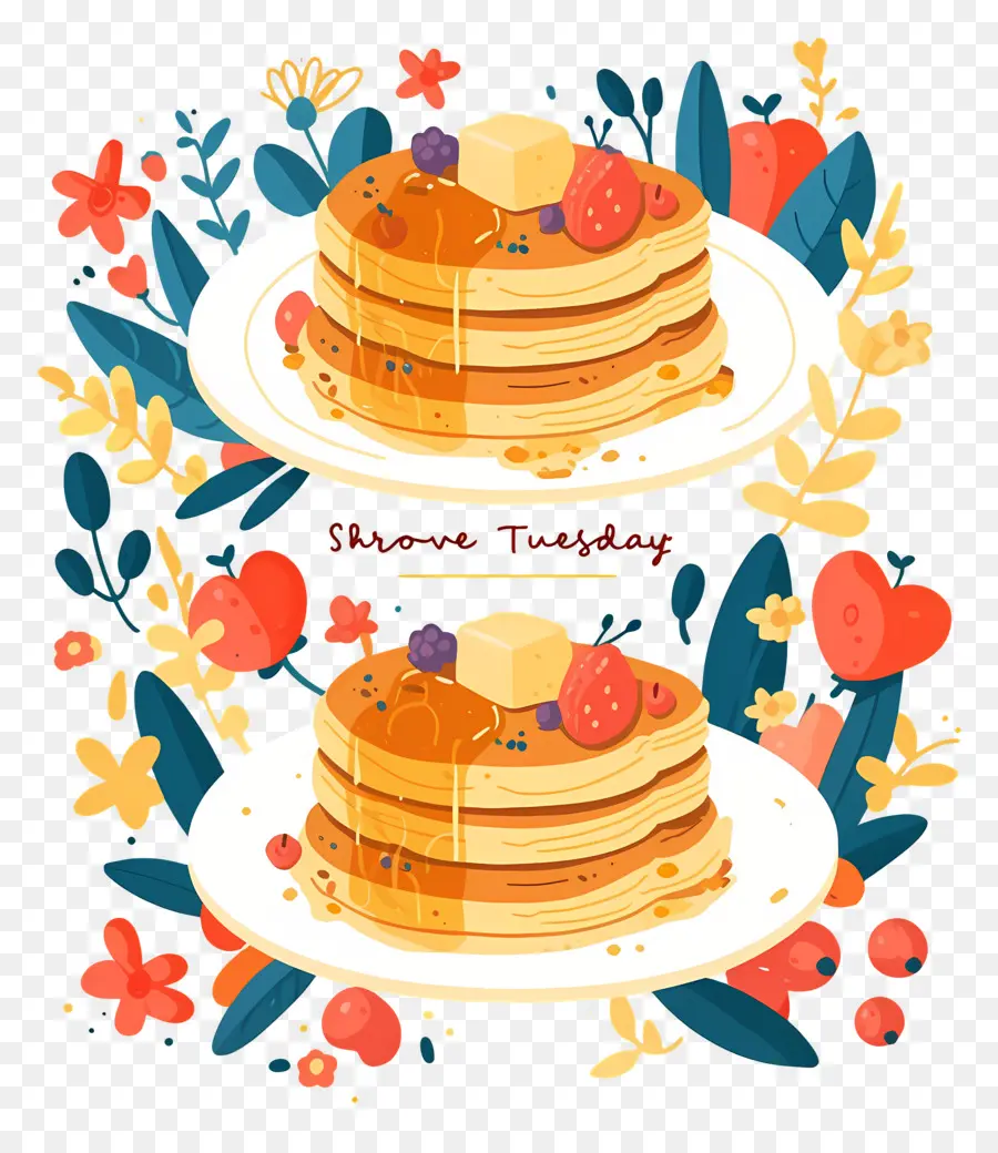 Shrove Selasa，Pancake Dengan Sirup PNG