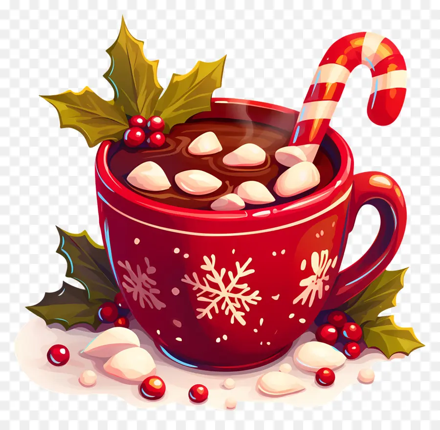 Cokelat Panas Natal，Mug Natal PNG