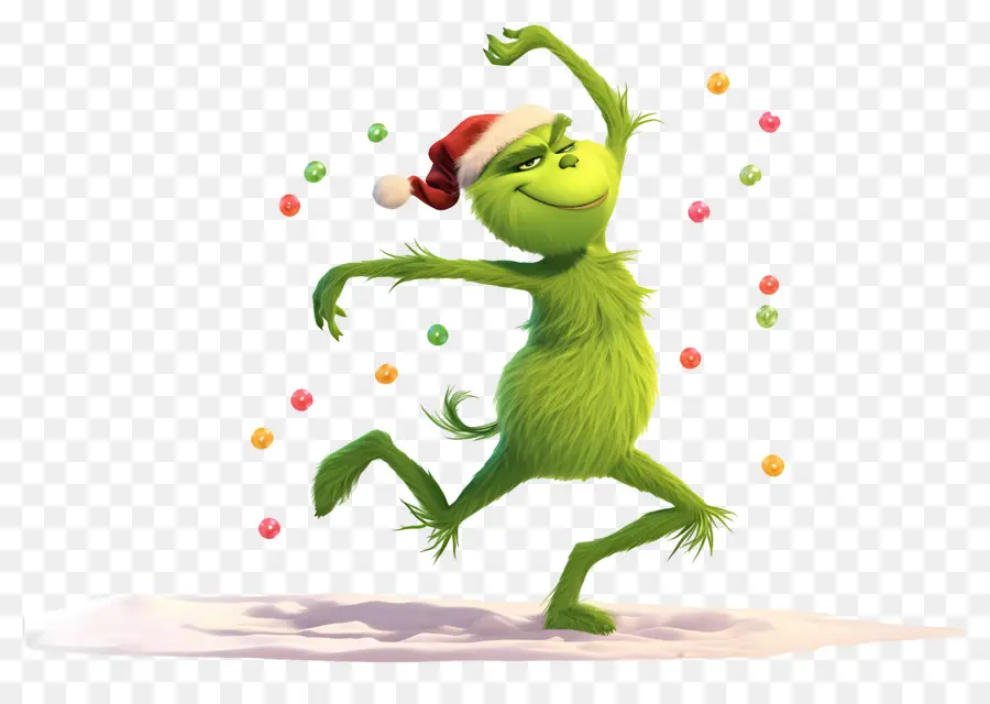 Kartun Grinch，Tarian Karakter Hijau PNG