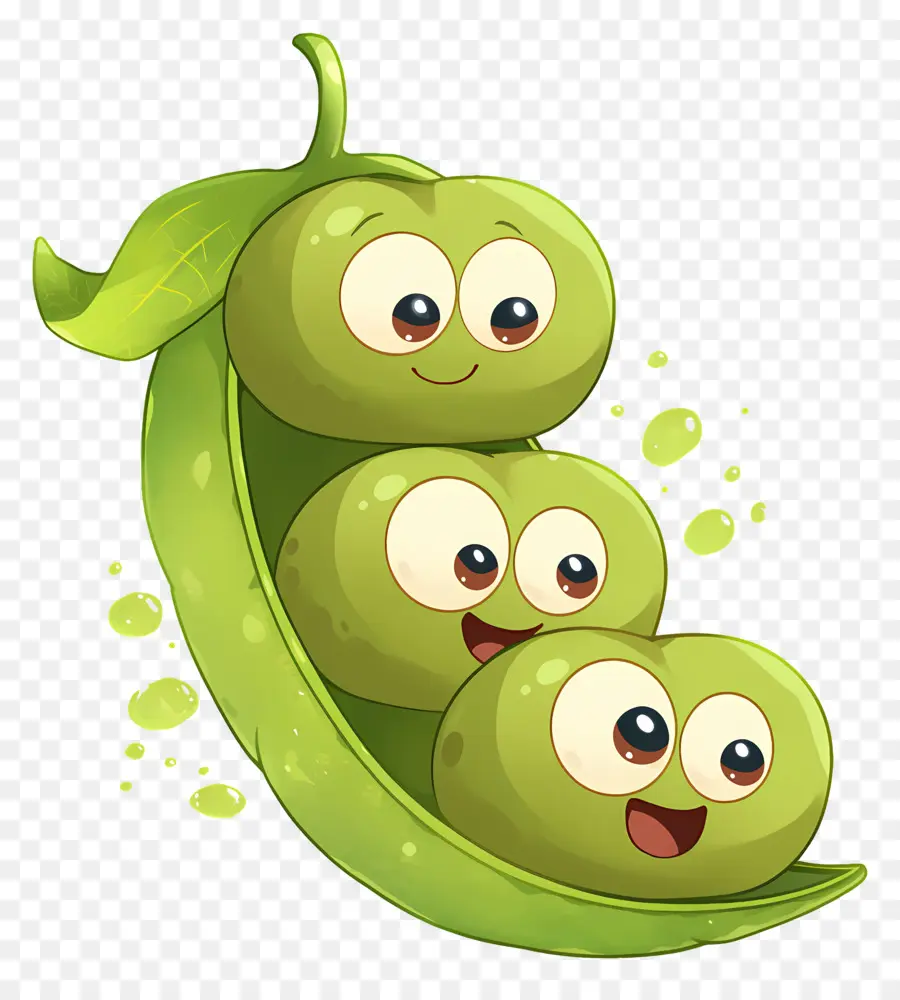 Kacang Polong Kawaii，Kacang Kartun PNG