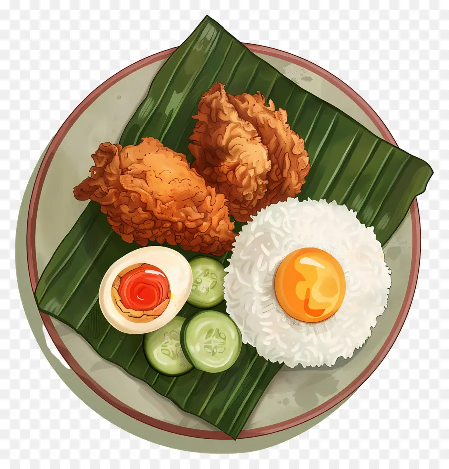 Nasi Lemak，Nasi Dan Telur PNG