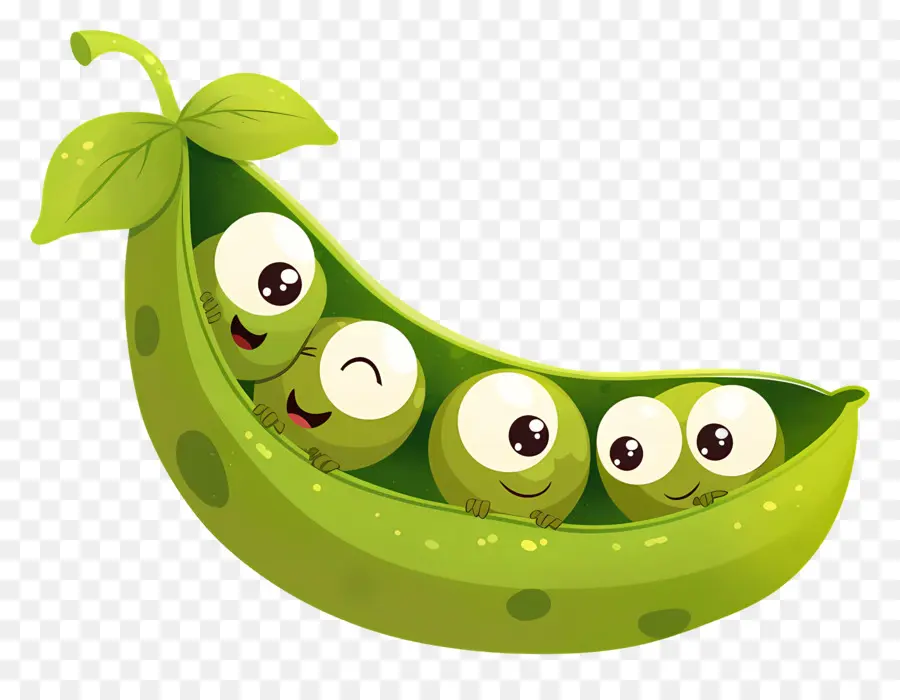 Kacang Polong Kawaii，Kacang Polong Di Pod PNG