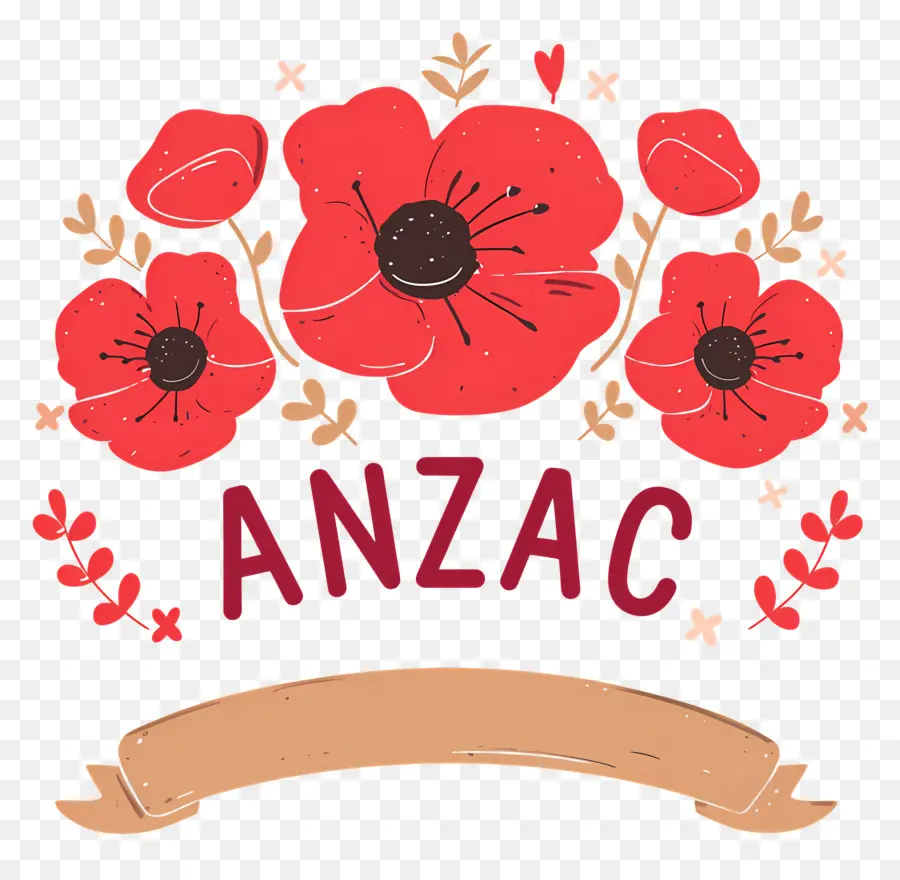 Hari Anzac，Desain Poppy Anzac PNG