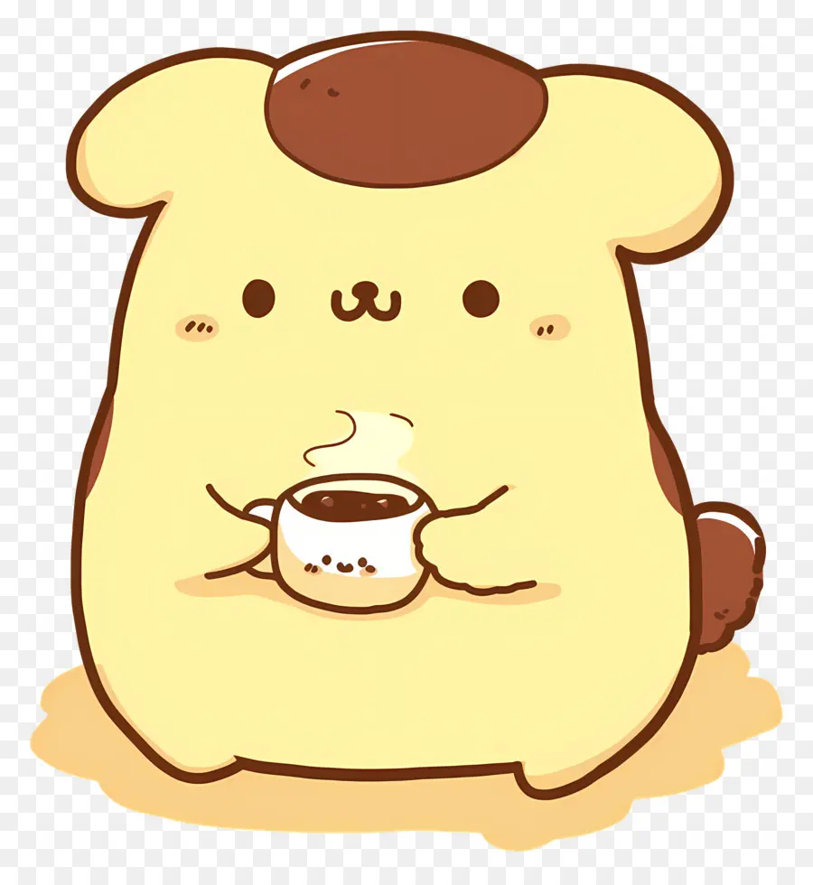 Pompompurin，Hewan Lucu Dengan Kopi PNG