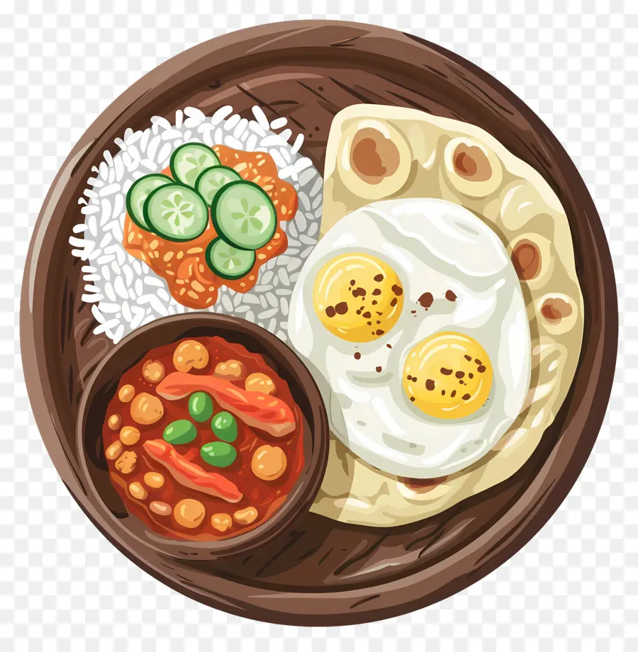 Nasi Lemak，Nasi Dan Telur PNG