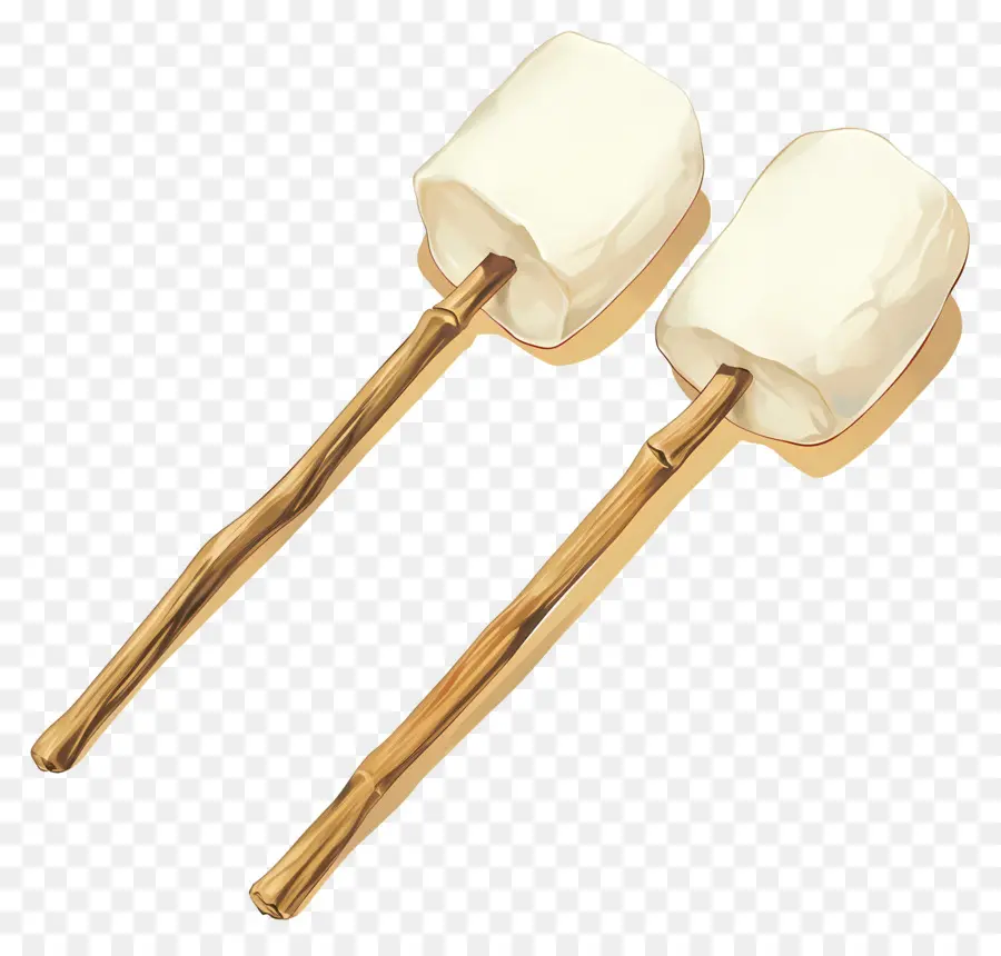 Marshmallow，Marshmallow Di Tongkat PNG