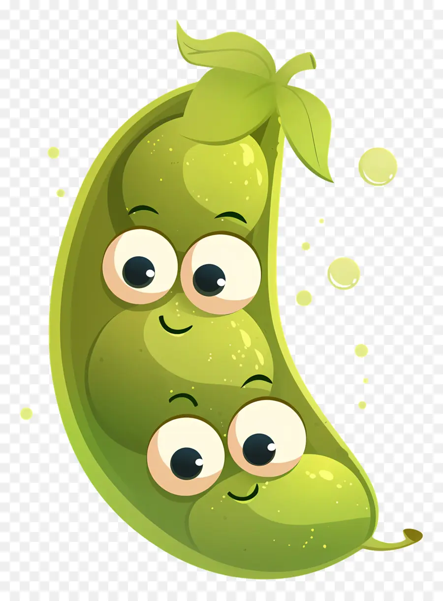 Kacang Polong Kawaii，Polong Kacang Hijau PNG