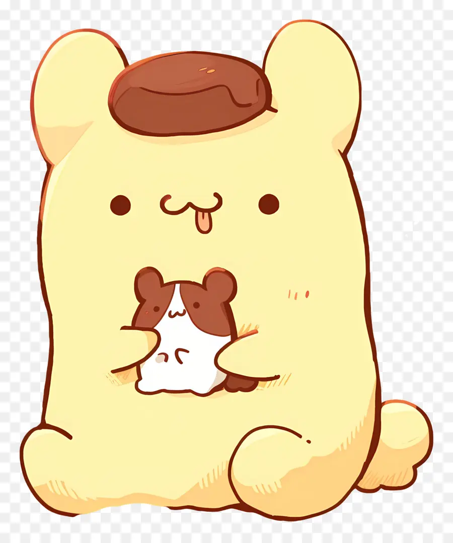 Pompompurin，Hewan Lucu Dengan Es Loli PNG