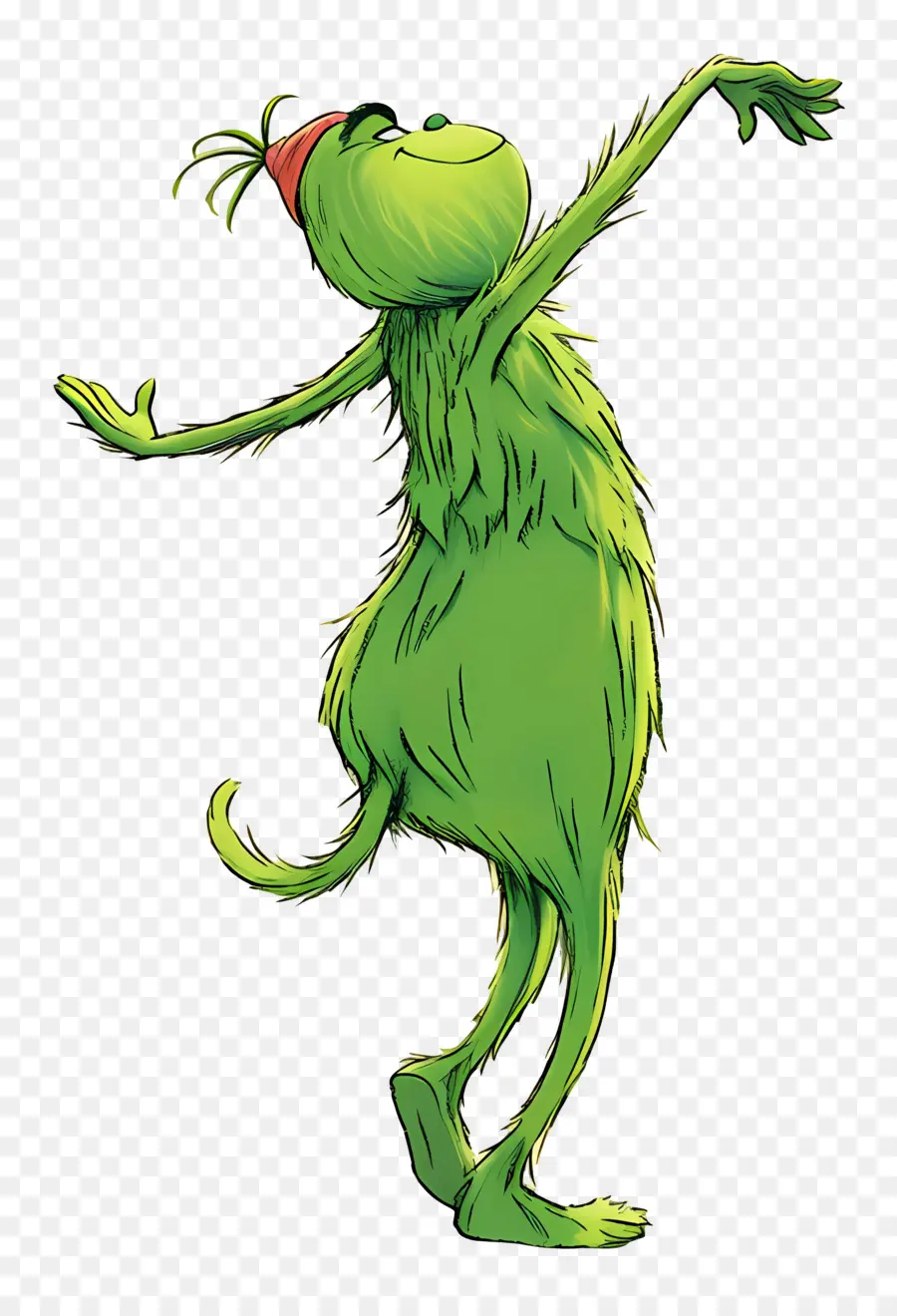 Kartun Grinch，Karakter Hijau PNG