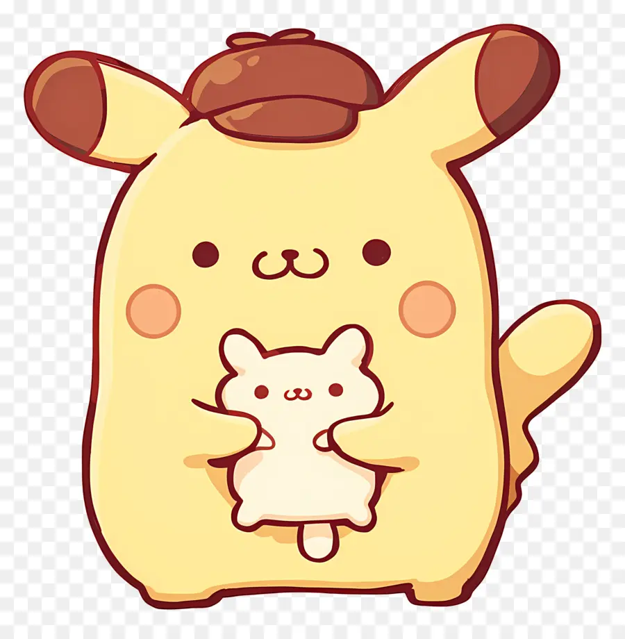 Pompompurin，Anjing Lucu Dengan Hewan Kecil PNG