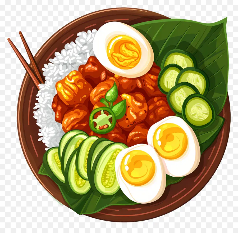 Nasi Lemak，Nasi Dan Telur PNG