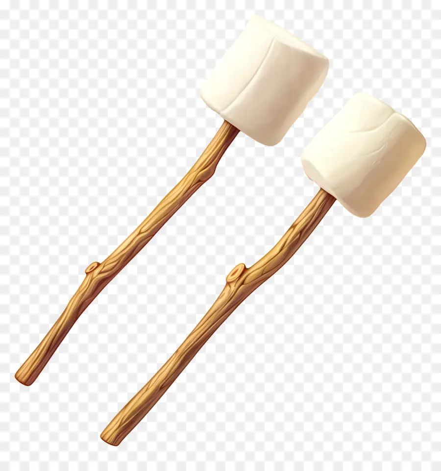 Marshmallow，Marshmallow Di Tongkat PNG