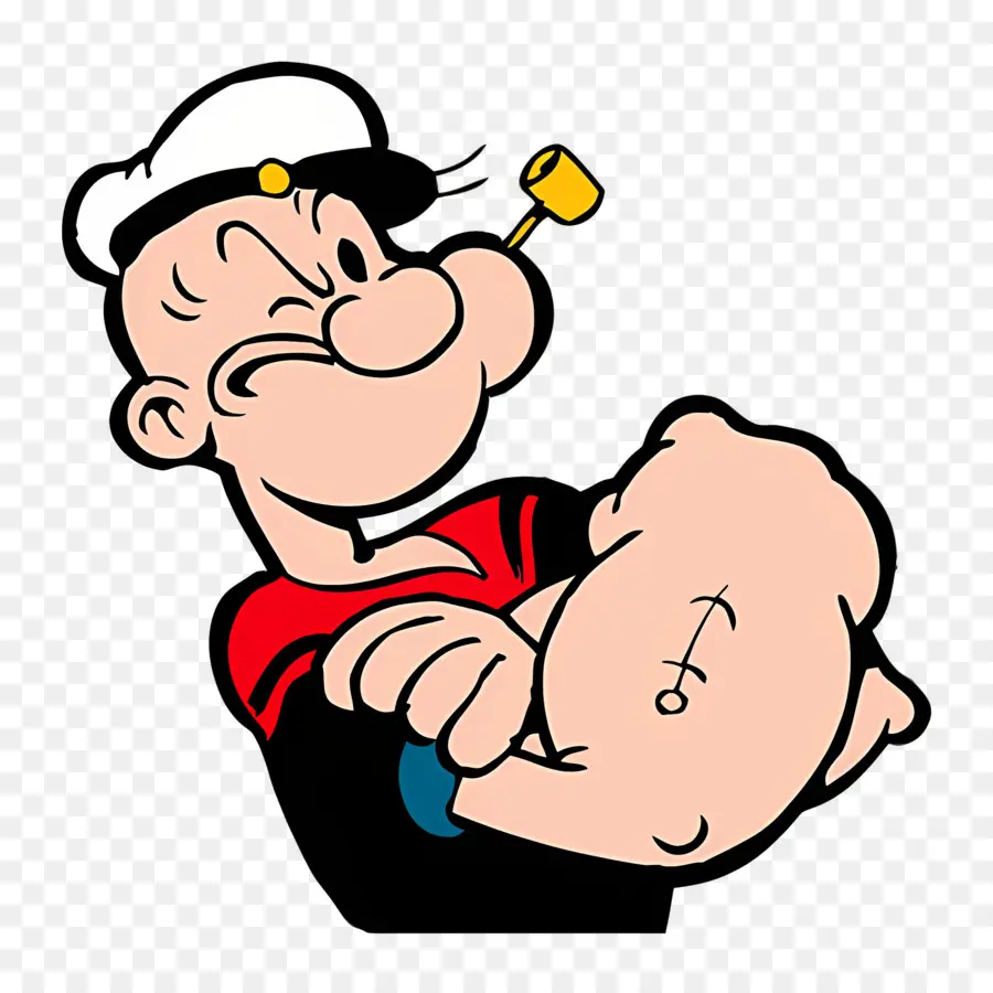 Popeye，Kartun Pelaut Dengan Tangan Disilangkan PNG