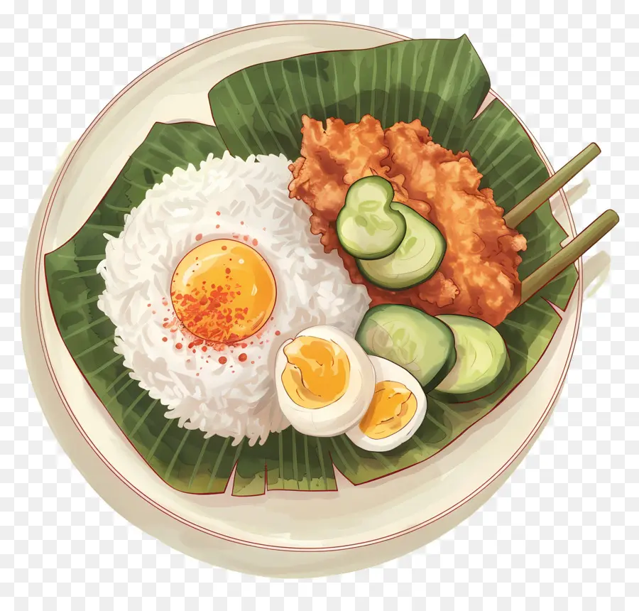 Nasi Lemak，Nasi Dan Telur PNG