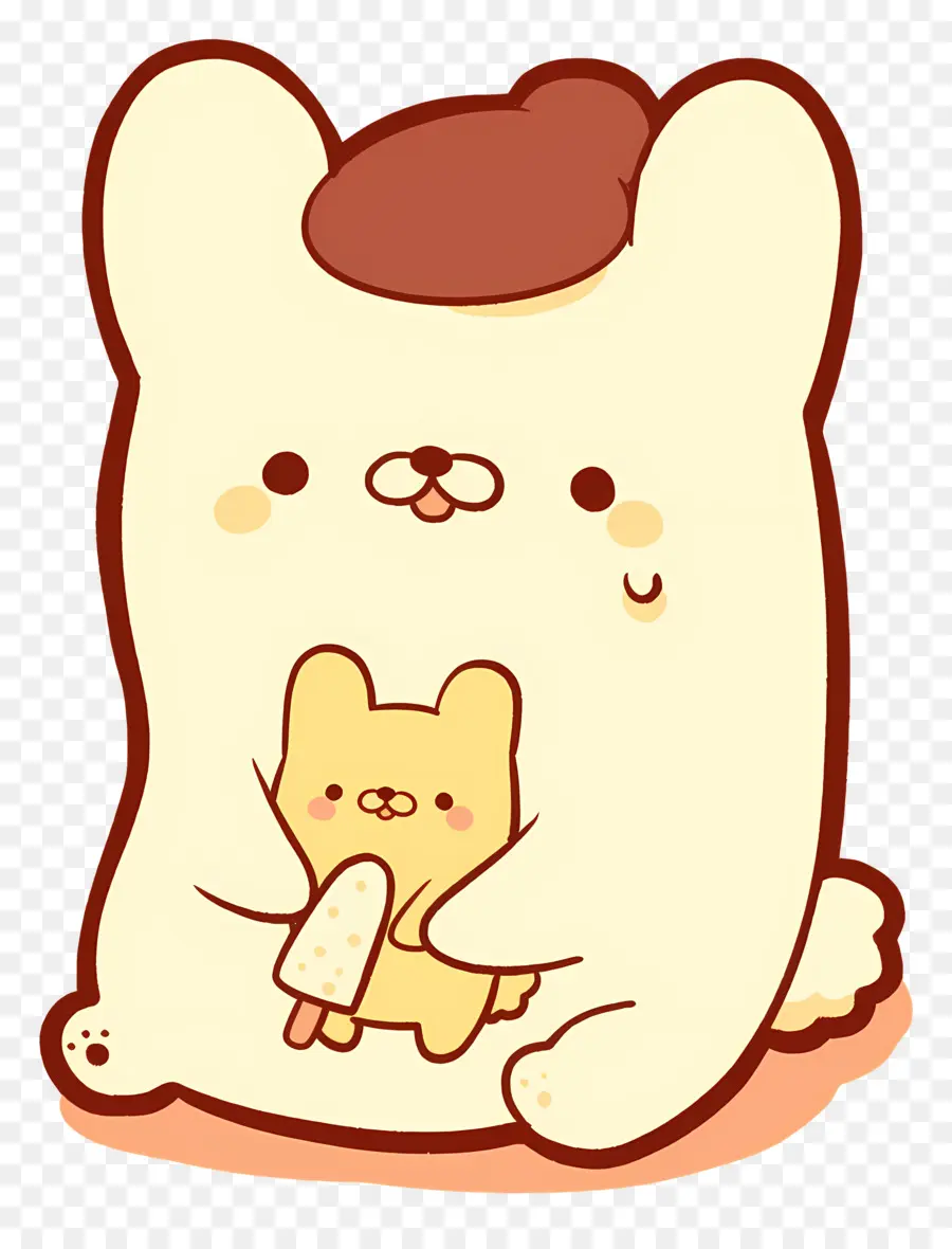 Pompompurin，Hewan Lucu Dengan Es Loli PNG