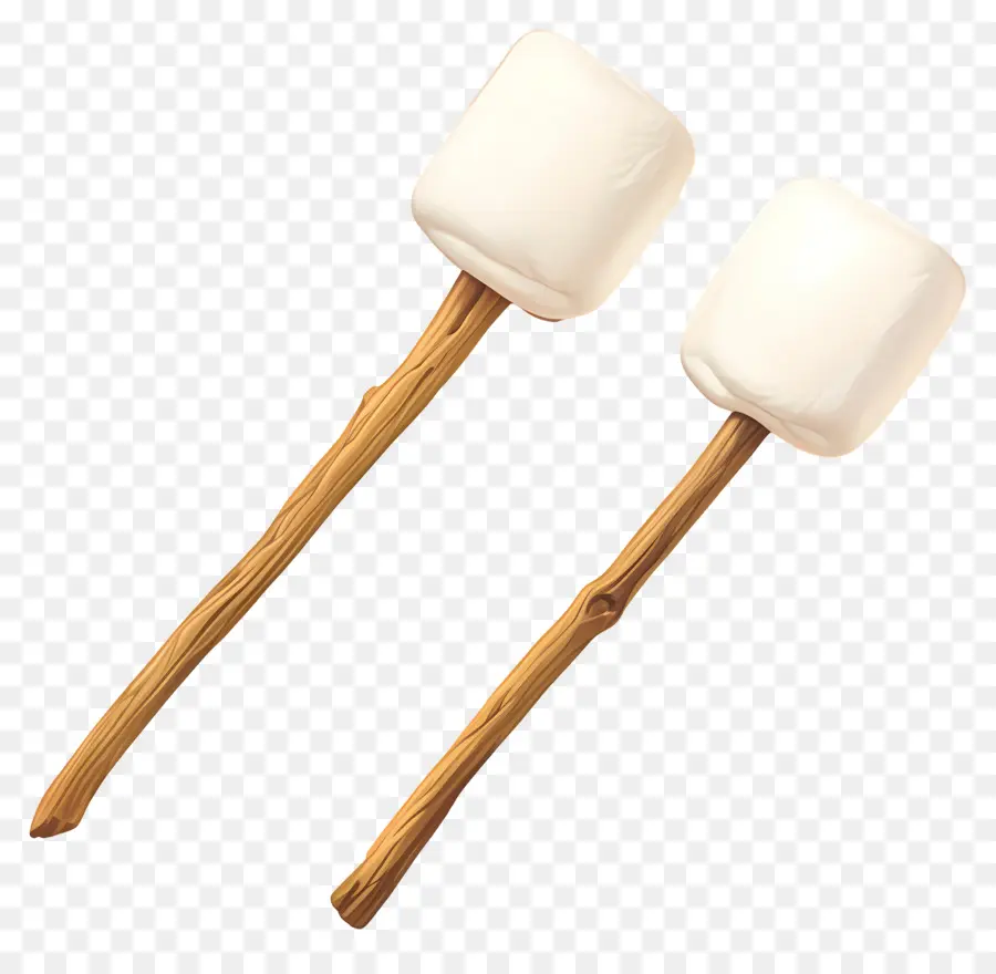 Marshmallow，Marshmallow Di Tongkat PNG